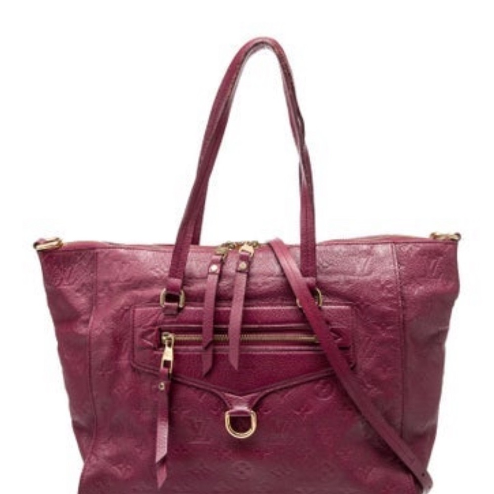 Louis Vuitton Vintage Empreinte Lumineuse PM - Burgundy Leather Tote Bag - Picture 4 of 15